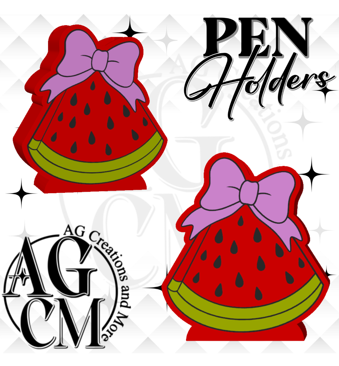 Watermelon 3D Pen Holder 3MF / STL File