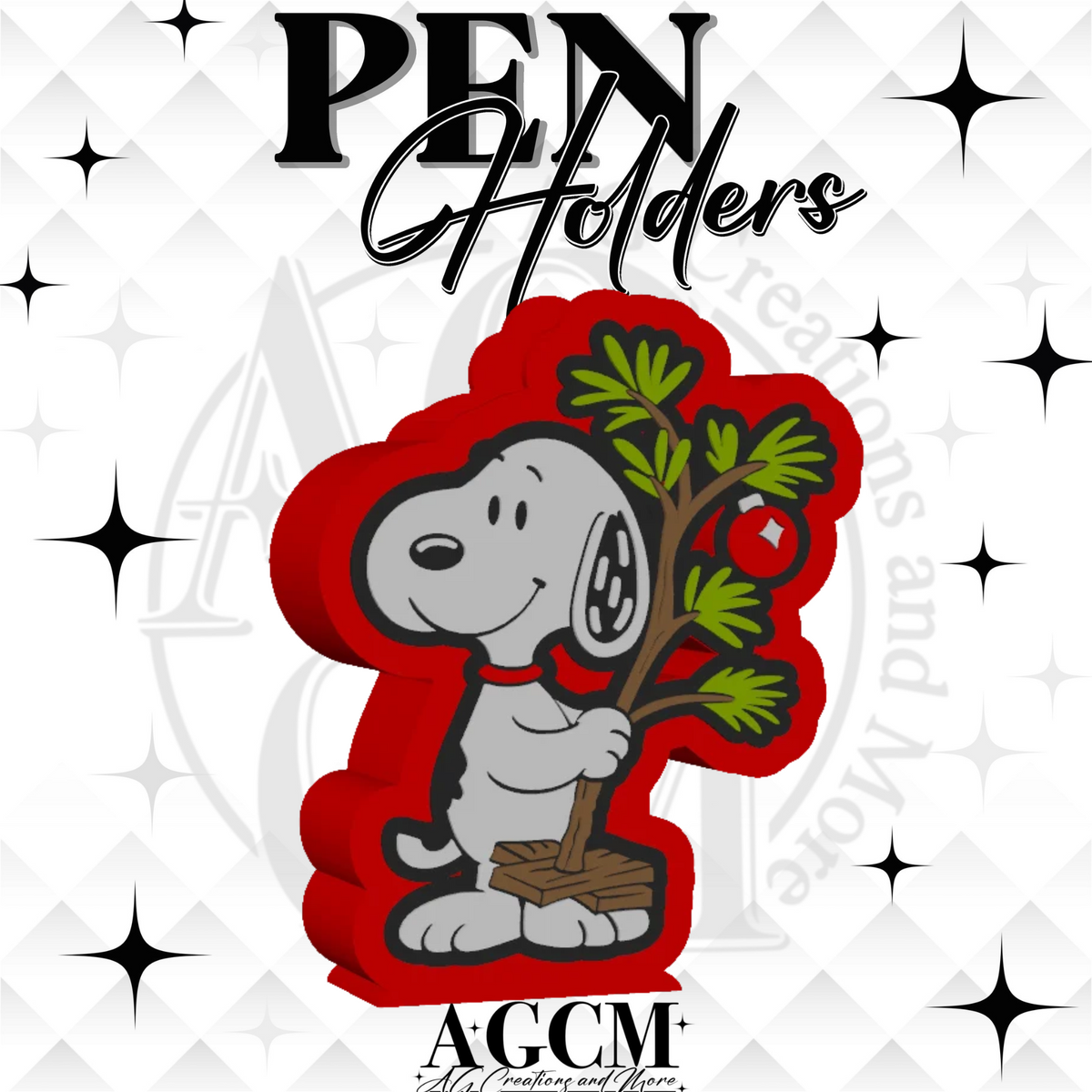 CB Christmas Pup 3D Pen Holders (wholesale)