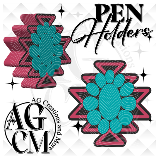 Aztech Concho Pen Holder 3MF File