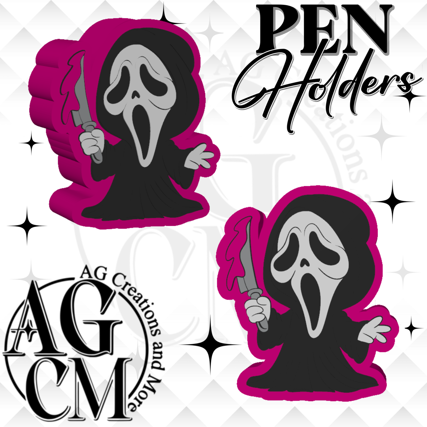 ghost F pink  3D Pen Holder 3MF / STL File