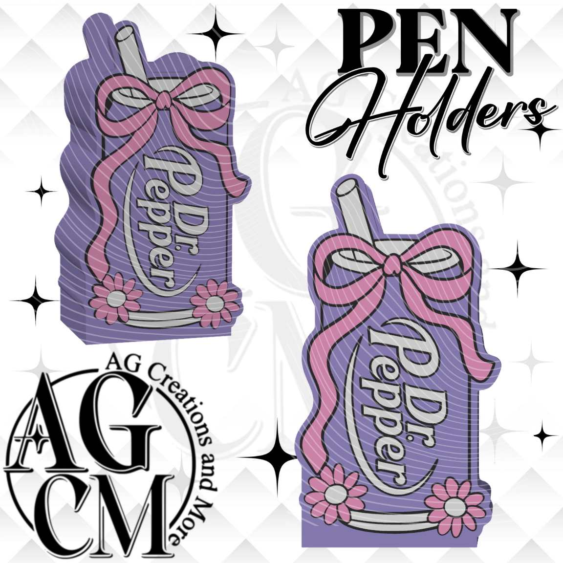 Girly Soda pd 3D Pen Holder 3MF File