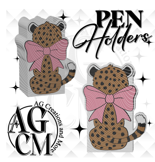 Cheetah Bow Pen Holder 3MF File