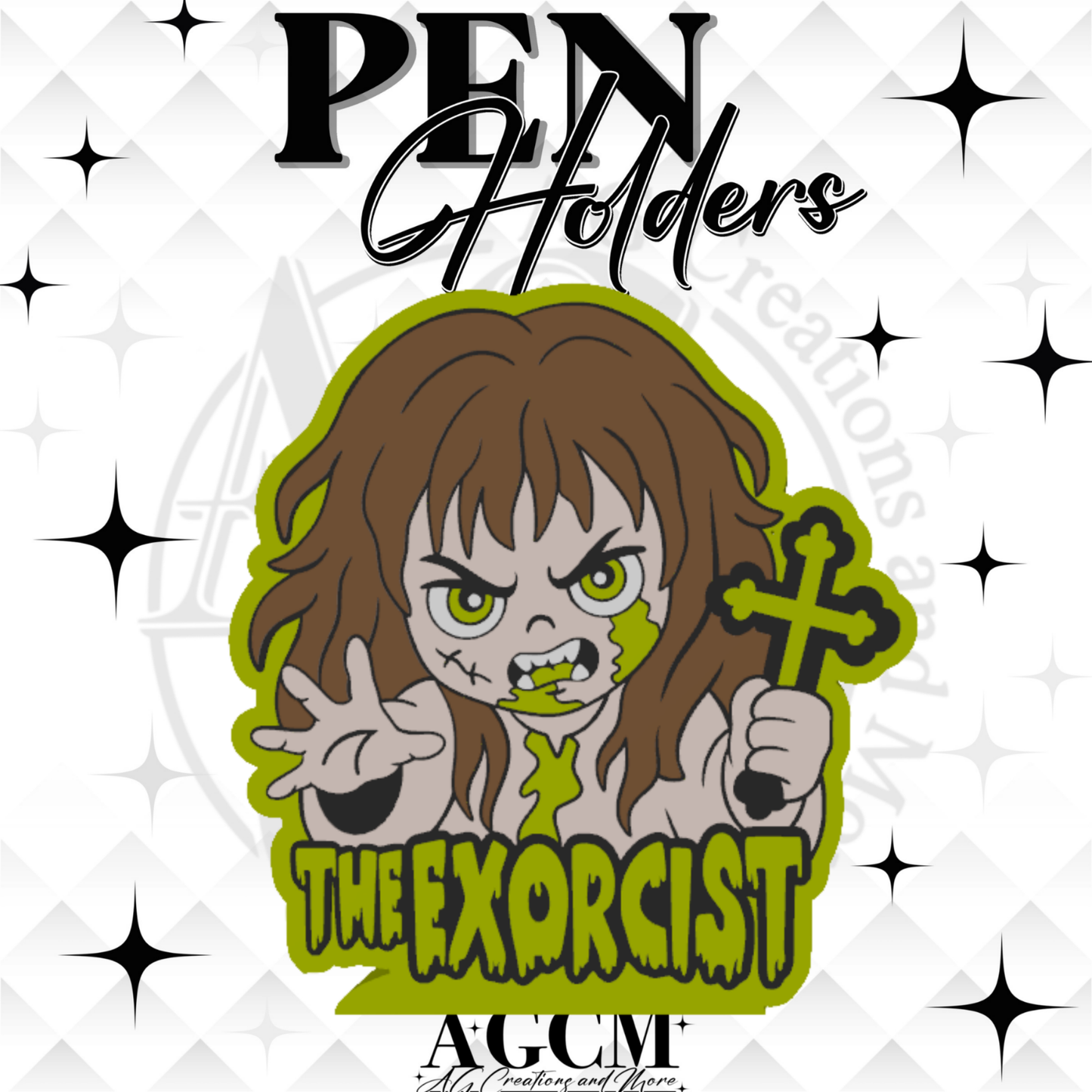 Possessed Girl 3D Pen Holder 3MF / STL File
