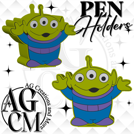 Green Alien 3D Pen Holders (wholesale)