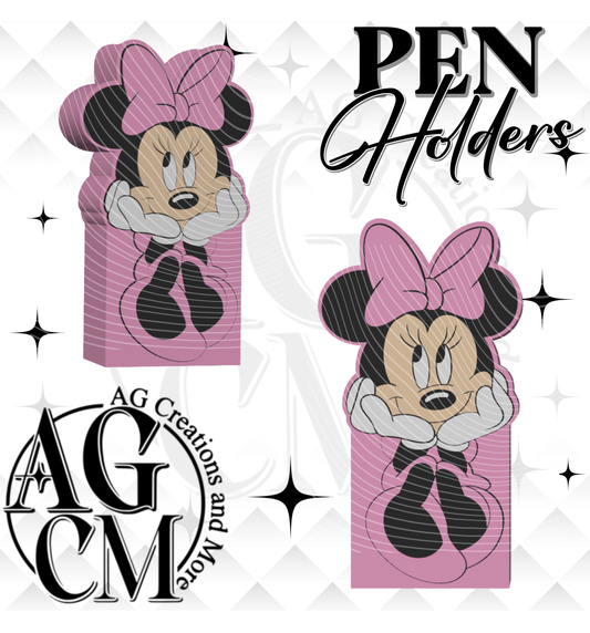 Pink Bow Mouse Pen Holder 3MF File