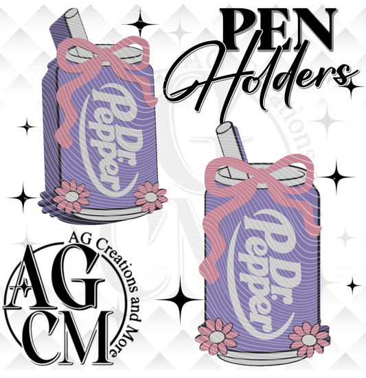Girly Soda (bow laying in top) 3D Pen Holders (wholesale)