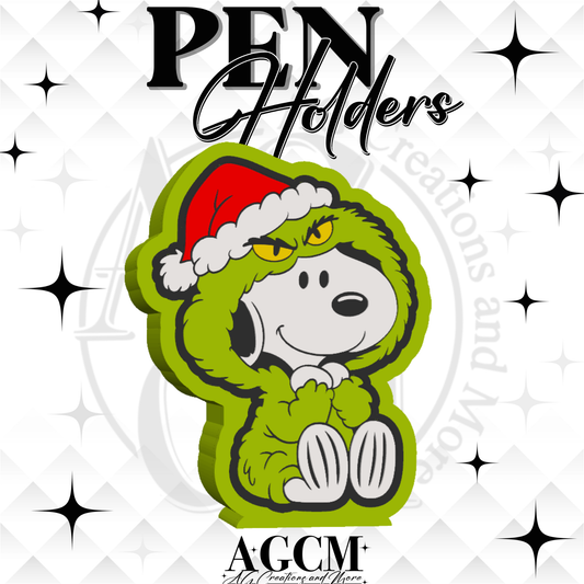 G- Christmas Pup 3D Pen Holder 3MF / STL File