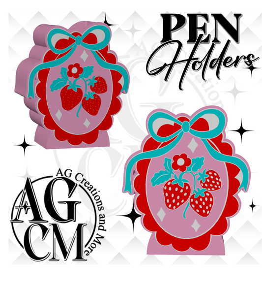 Strawberry 3D Pen Holders (wholesale)