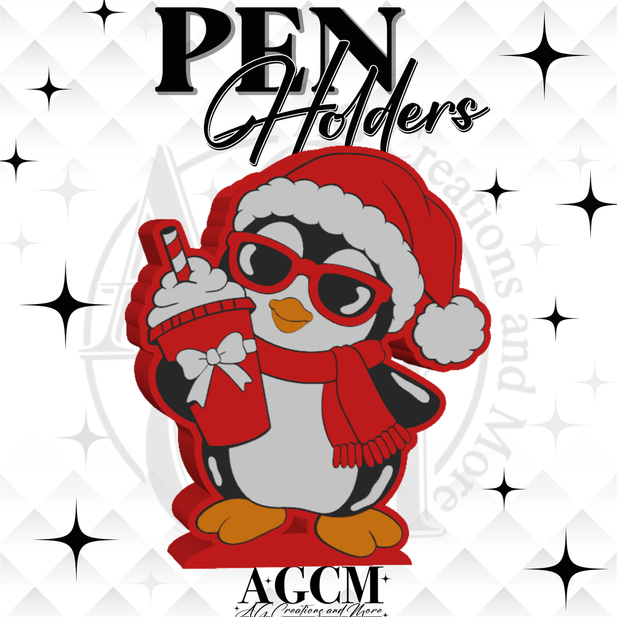 Penguin 3D Pen Holder 3MF / STL File
