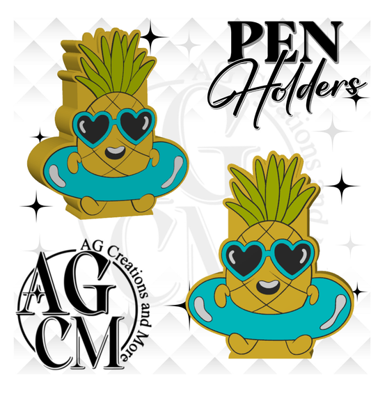 Pineapple 3D Pen Holder 3MF / STL File
