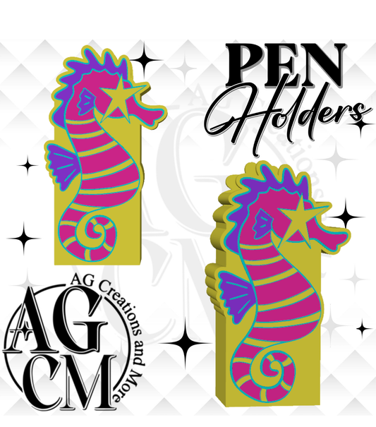 Seahorse 3D Pen Holder 3MF / STL File