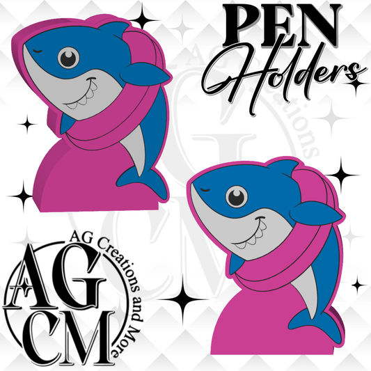 Shark 3D Pen Holder 3MF / STL File