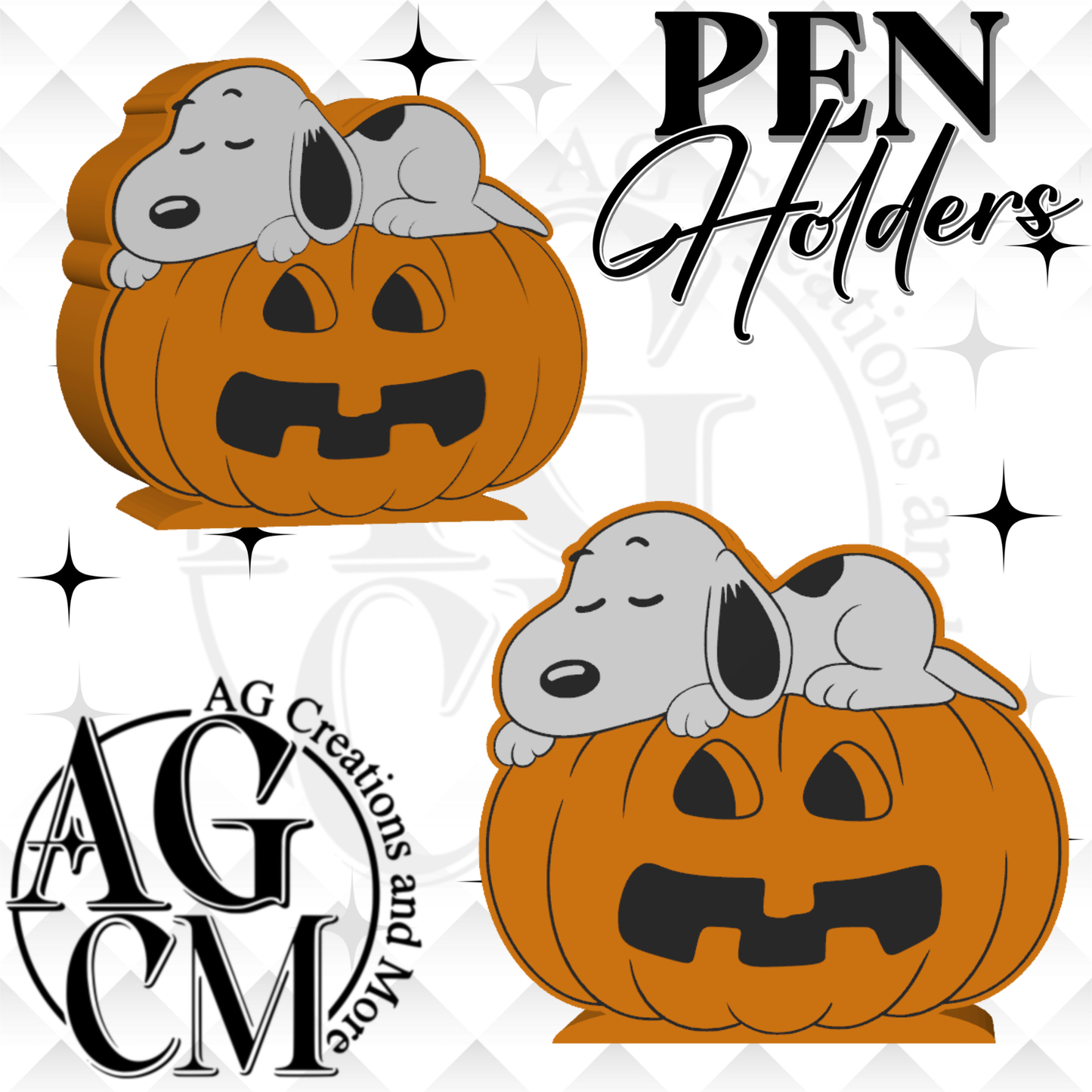 Pumpkin Pup 3D Pen Holders (wholesale)