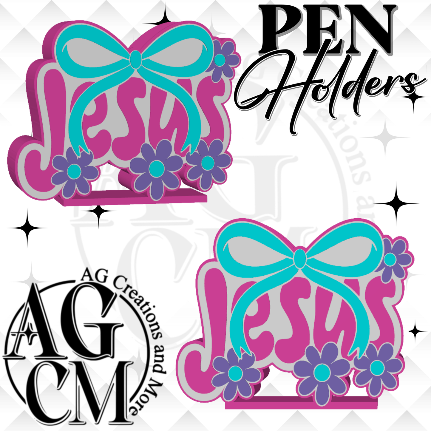Jesus Bow 3D Pen Holder 3MF / STL File