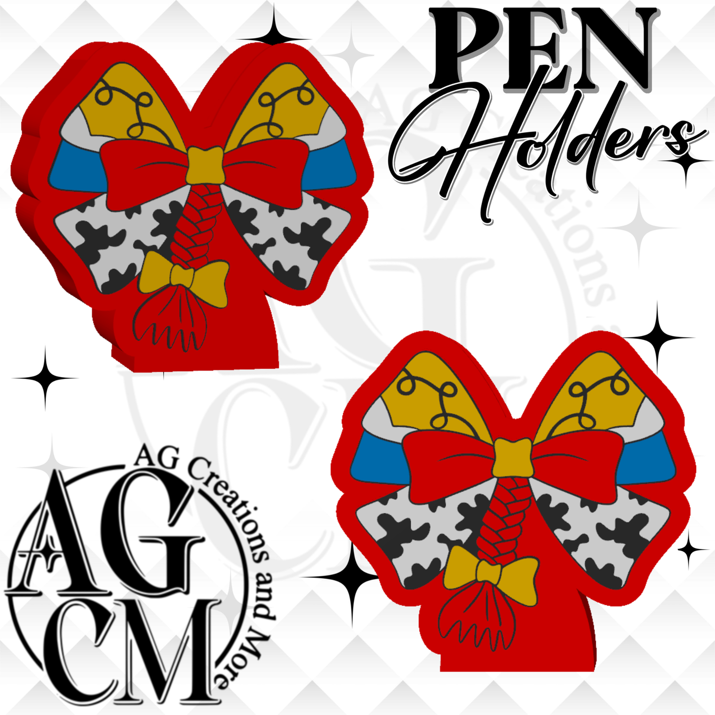 Cowgirl Bow 3D Pen Holders (wholesale)