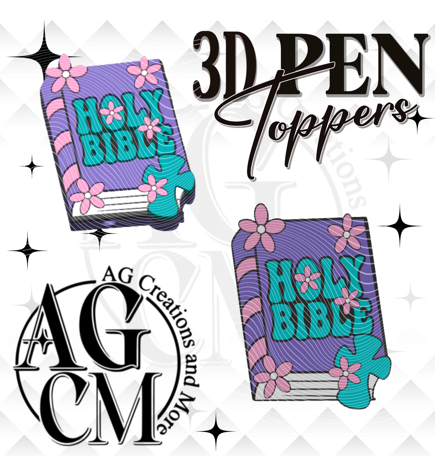 Holy Bible Pen Toppers 3MF File