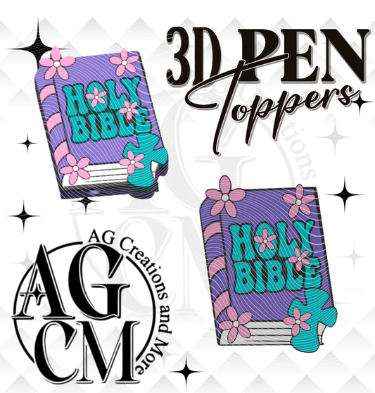 Holy Bible Pen Toppers 3MF File