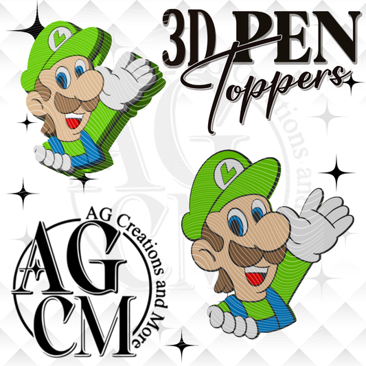 Green Boy Pen Toppers 3MF File