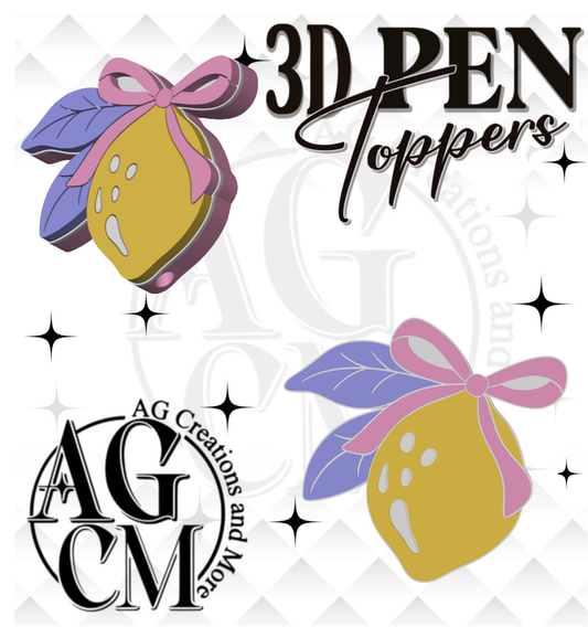 Lemon Zestful 3D Pen Toppers (wholesale)