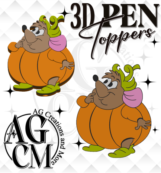 Mouse pumpkin 3D Pen Toppers (wholesale)