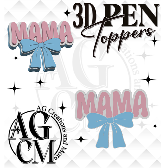 Mama Bow 3D Pen Toppers (wholesale)