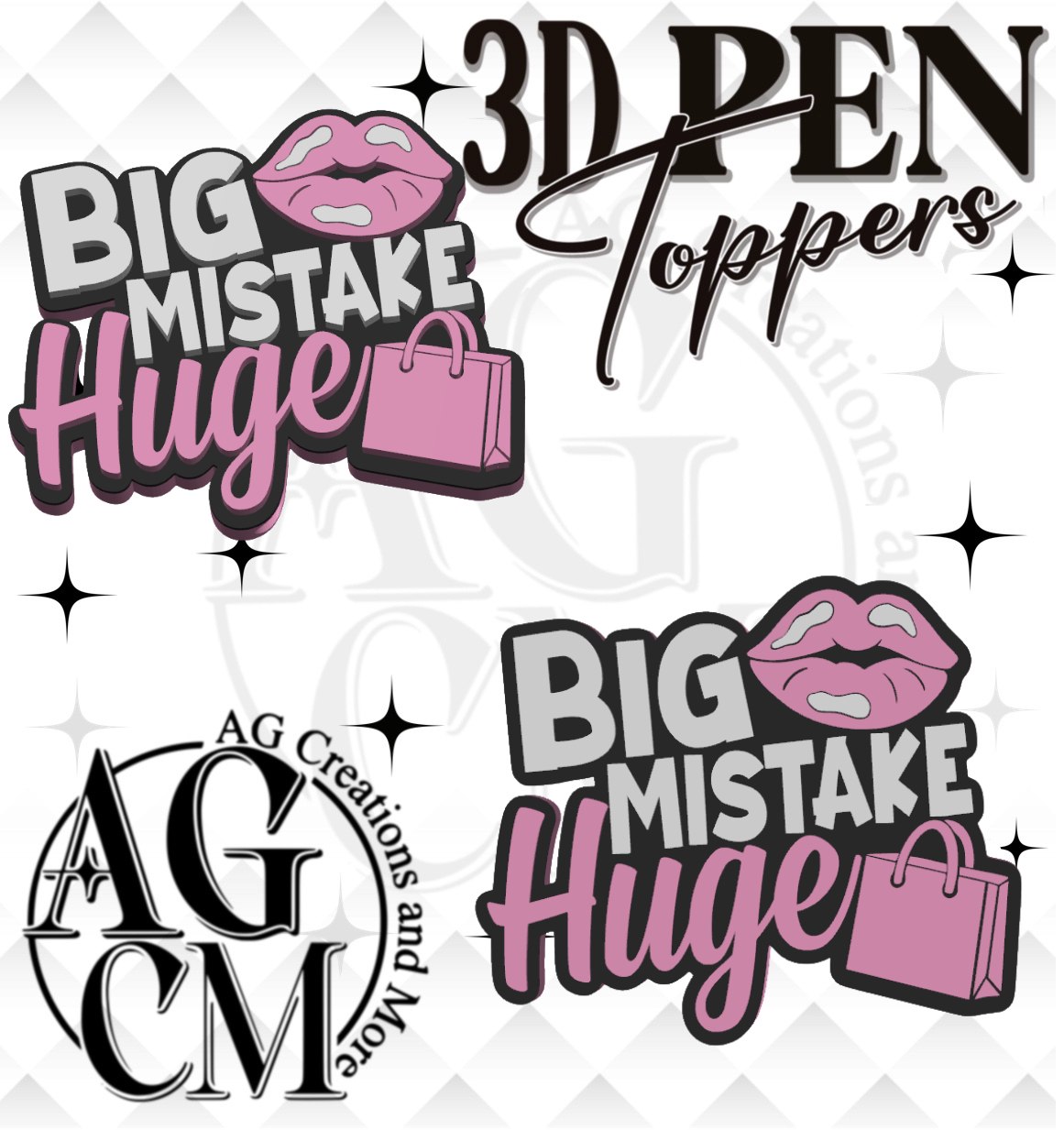 Big Mistake huge 3D Pen Toppers (wholesale)