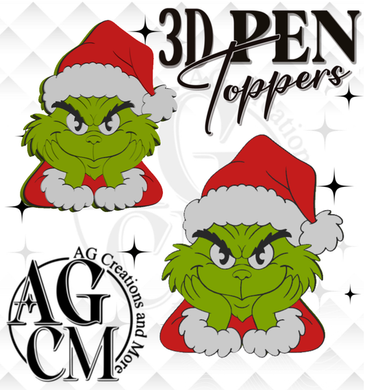 G-hands on face 3D pen Toppers 3MF File