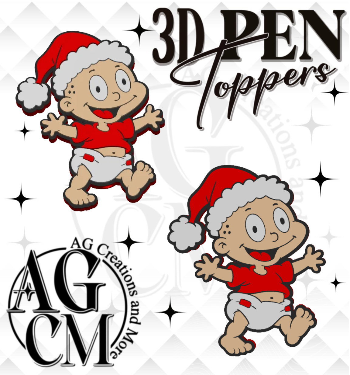 90s Baby 3D Pen Toppers (wholesale)