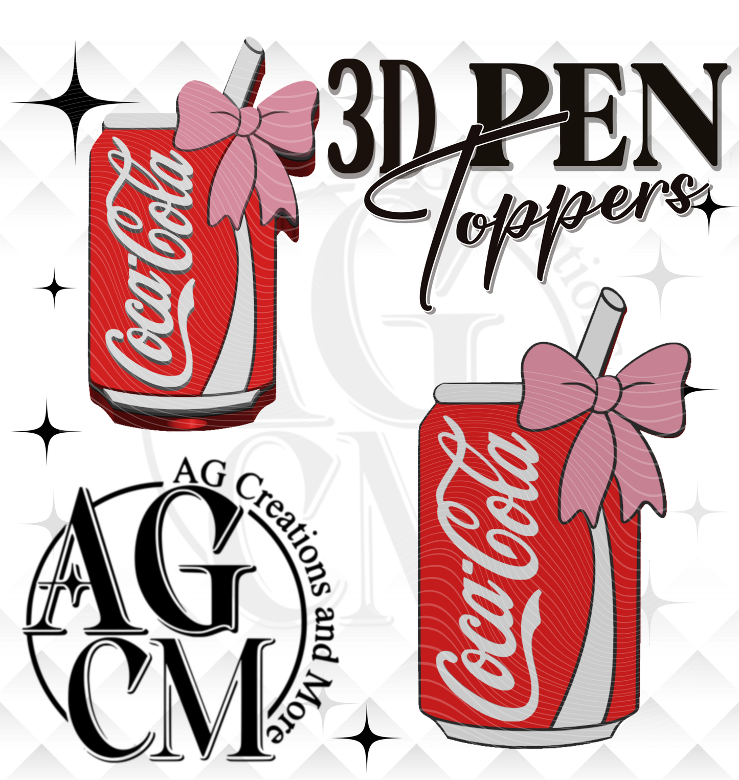 Girly Soda CC Pen Toppers 3MF File