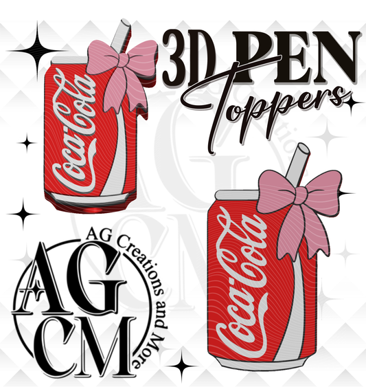 Girly Soda CC Pen Toppers 3MF File