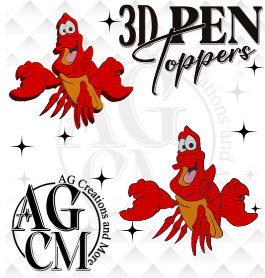 Red Crab 3D Pen Toppers (wholesale)