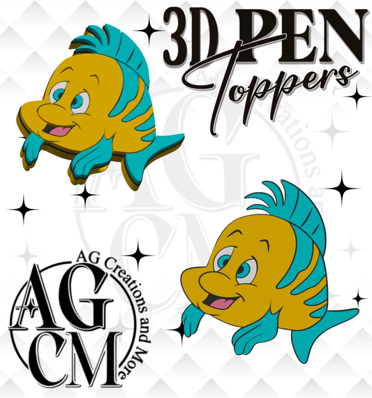 Yellow Fish 3D Pen Toppers (wholesale)