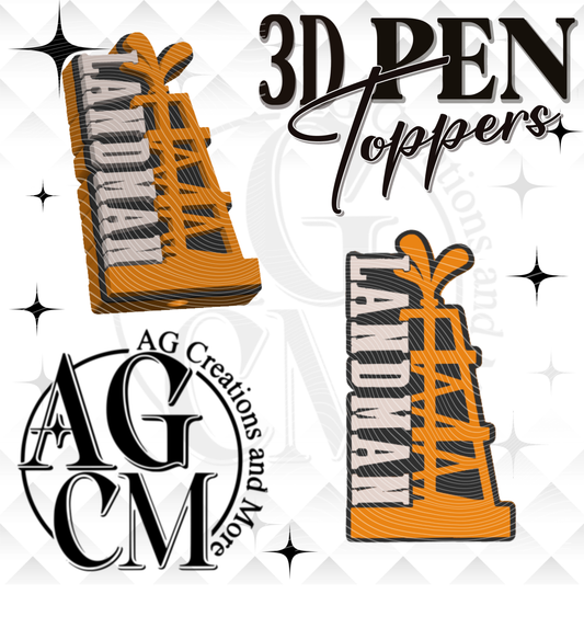 Oil Rig Landman 3D Pen Toppers 3MF File