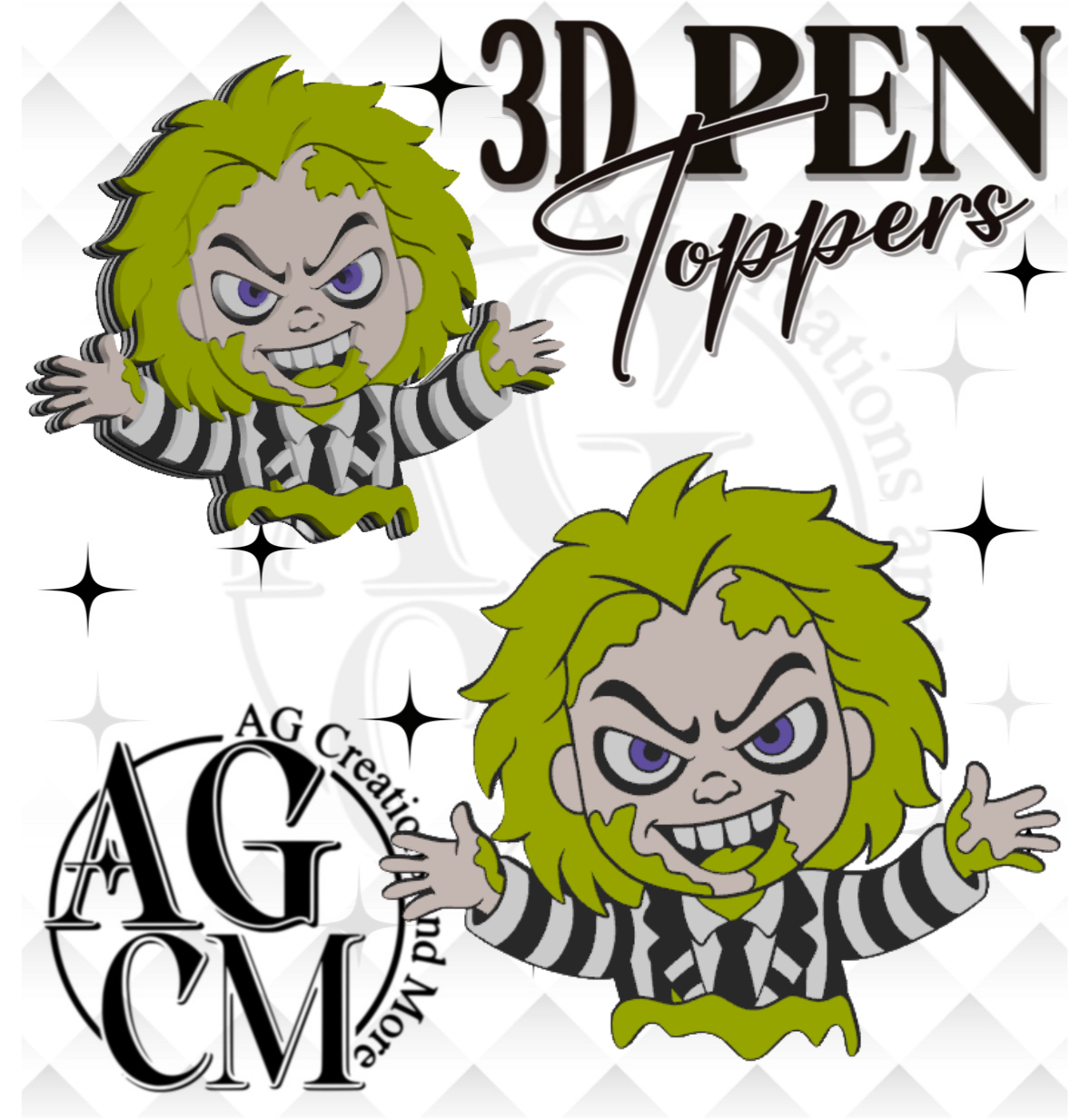 BJ 3D pen Toppers 3MF File