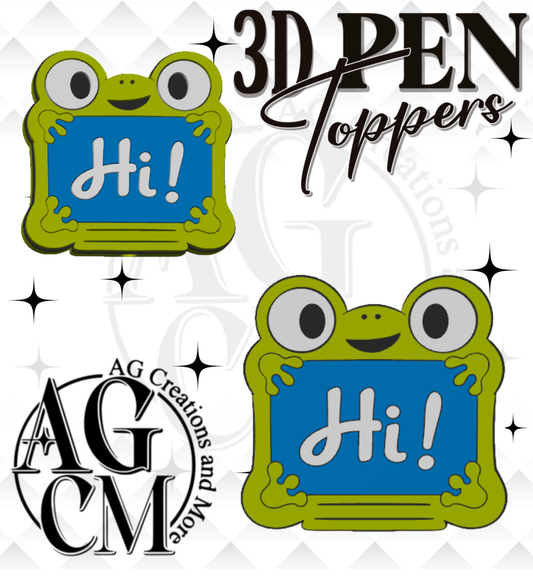 Frog Ipad 3D pen Toppers 3MF File