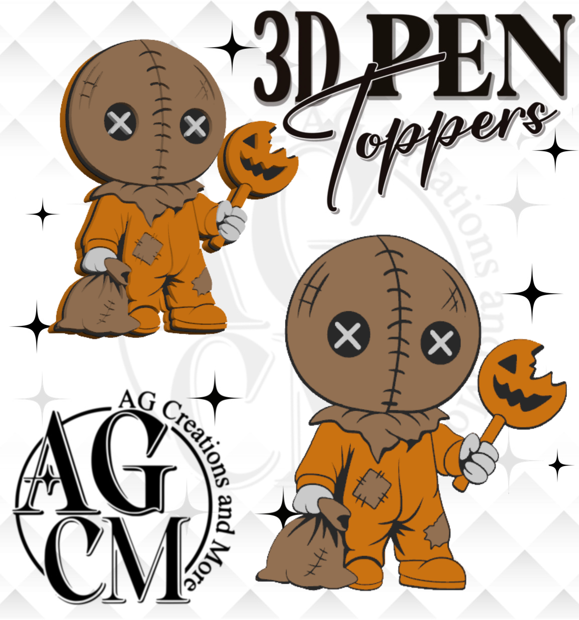 Trick or Treat 3D Pen Toppers (wholesale)
