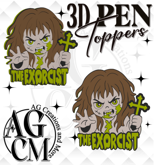 Possessed Girl 3D pen Toppers 3MF File