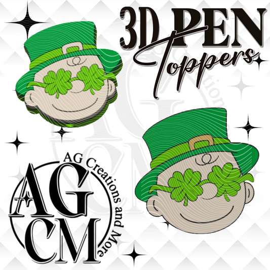 CB Shamrock Glasses3D Pen Toppers (wholesale)