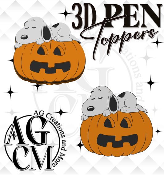 Pumpkin Pup 3D pen Toppers 3MF File