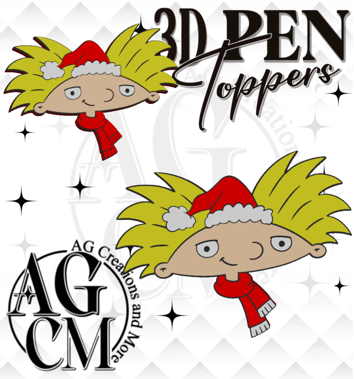 90s Football Head 3D Pen Toppers (wholesale)