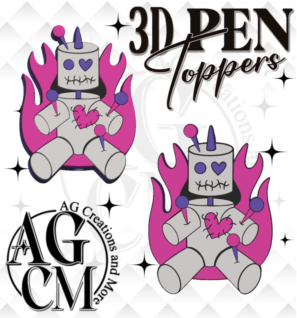 Voo 3D pen Toppers 3MF File