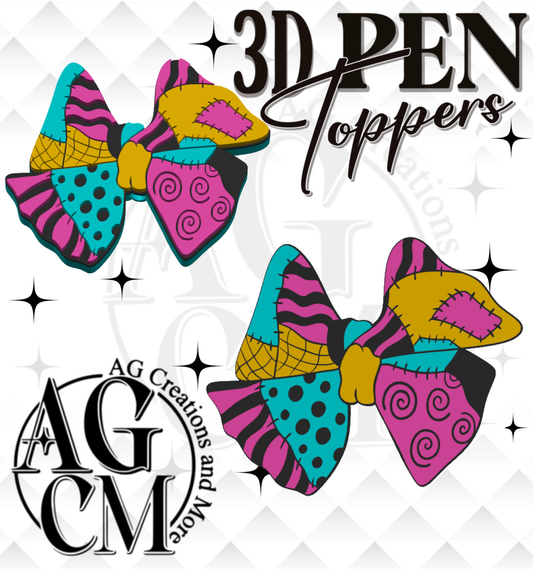 Sally Bow 3D pen Toppers 3MF File