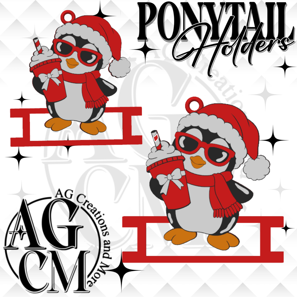 Penguin 3D Ponytail Holder (wholesale)