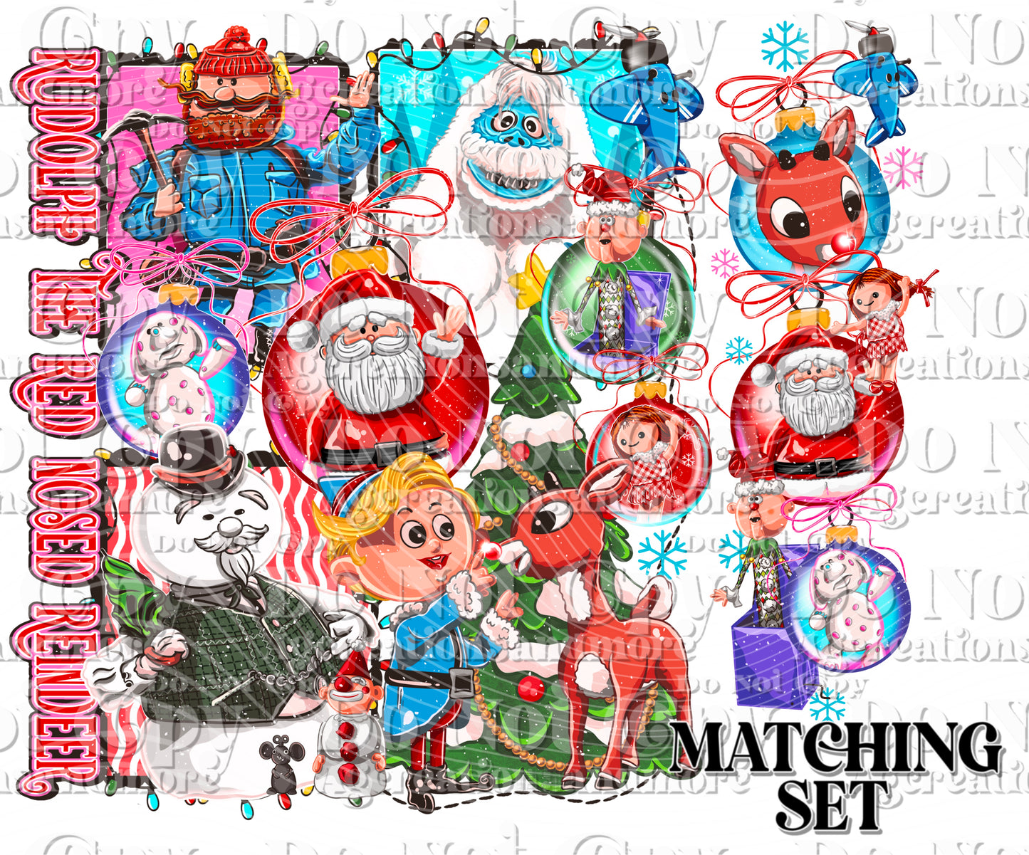 Red Nosed Set Digital Download PNG