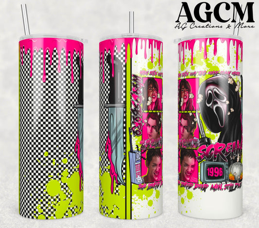 Scream white Tumbler Digital Download PNG