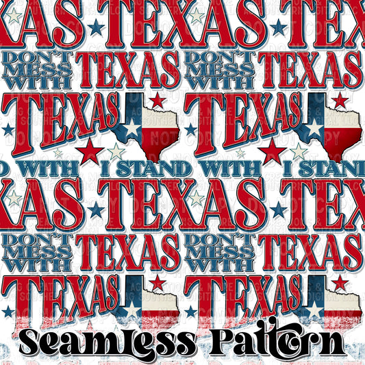I stand with texas Seamless Pattern