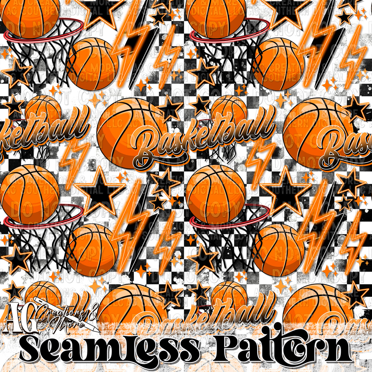 Basketball Seamless Pattern