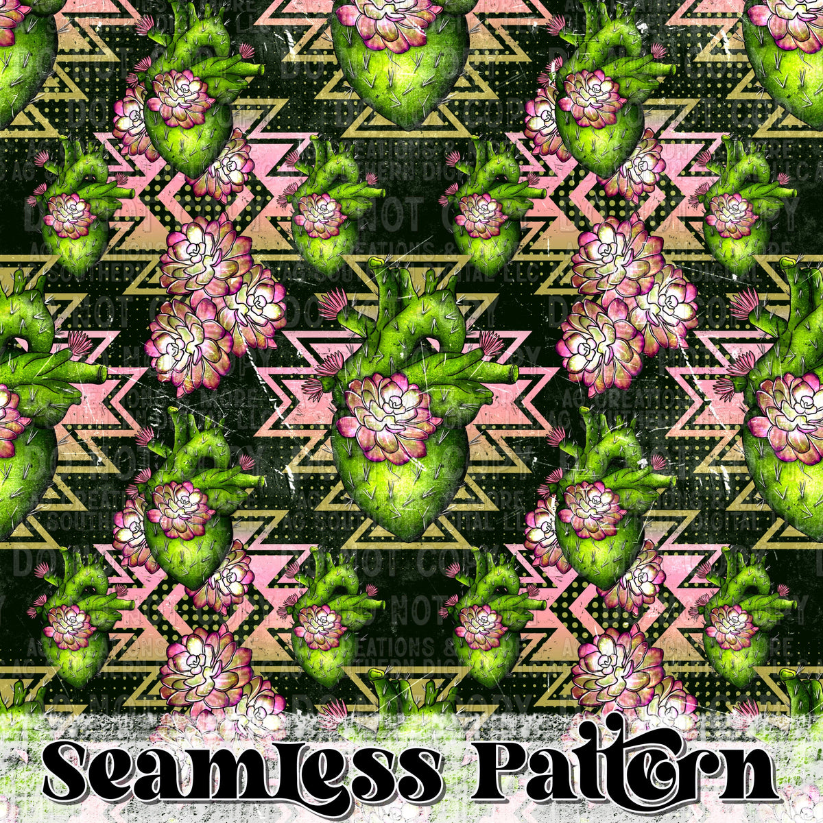 My Heart Stuck on you Seamless Pattern