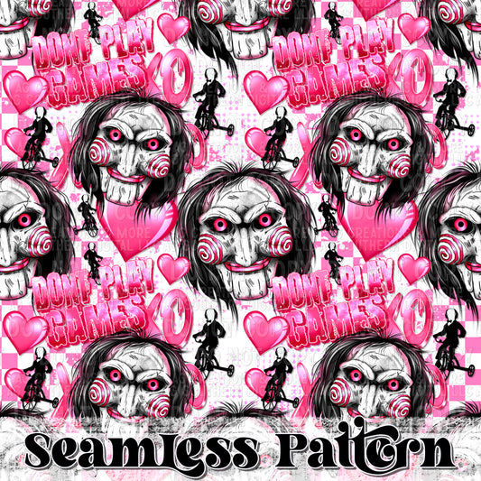 Don't  Play Games Seamless Pattern