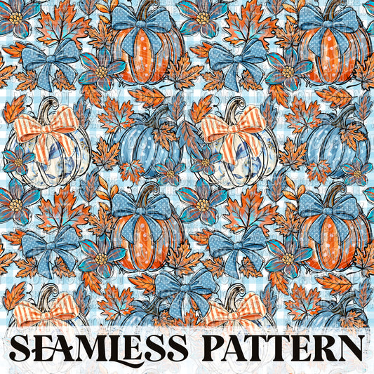 Pumpkin Spice Seamless Pattern PNG